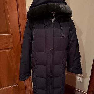 Bromley Sport  brand coat down and feathers with hood black